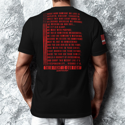 AMBITIOUS AF® 'R.E.D. Remember Everyone Deployed' 100% Airlume/Ring Spun Cotton, Unisex, Short Sleeve T-Shirt