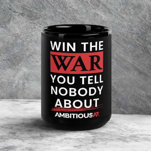 AMBITIOUS AF® Signature Black Glossy Mug, 2 Sizes Available