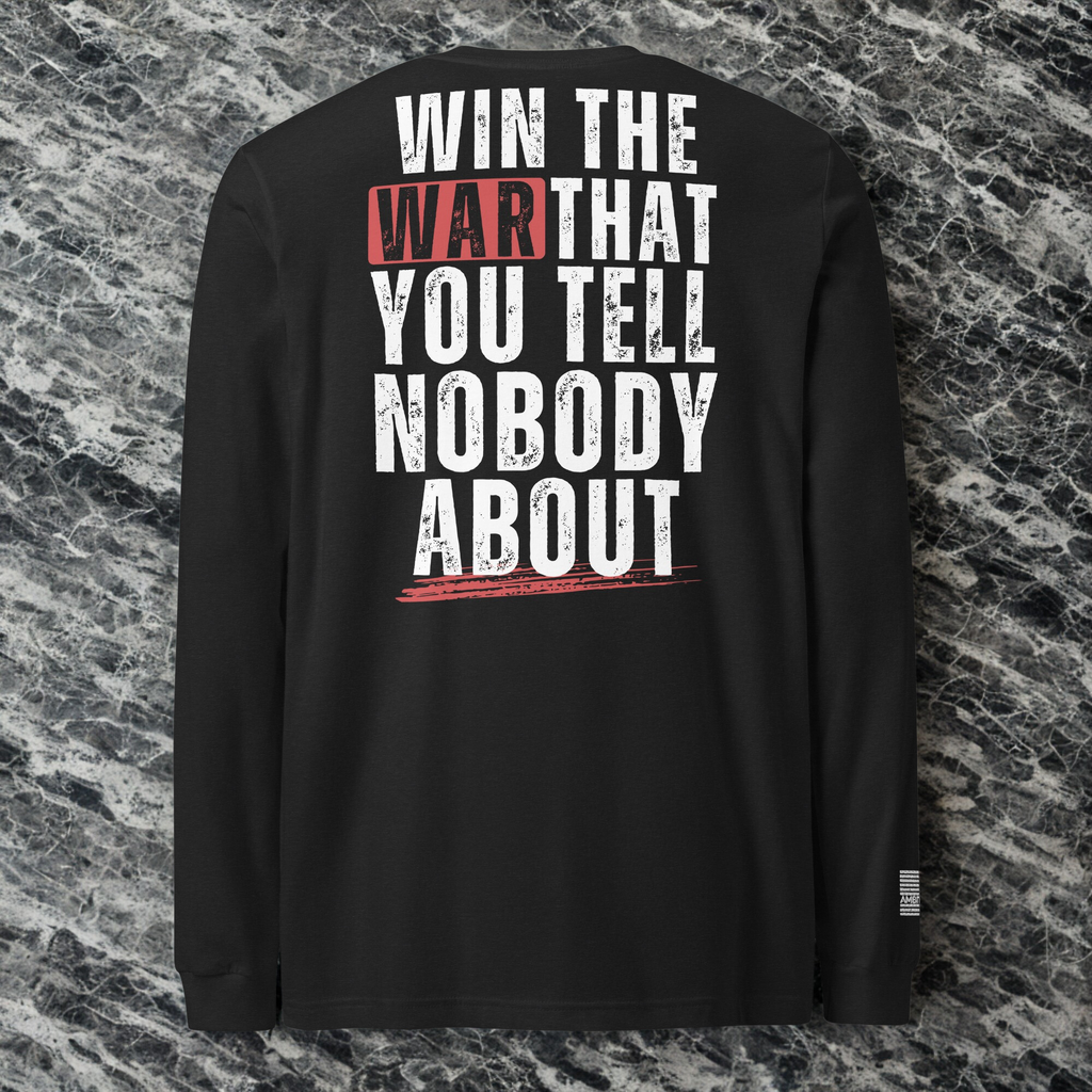 AMBITIOUS AF® LONG SLEEVE Signature T-Shirt, 100% Airlume/Combed Ring Spun Cotton, Unisex, Embroidery On Right Wrist